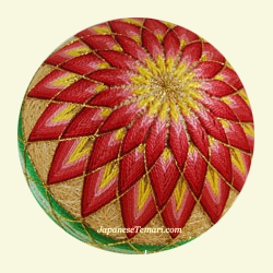 Kiku or chrysanthemum design temari