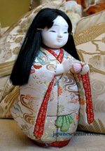 Japanese Kimekomi doll with temari